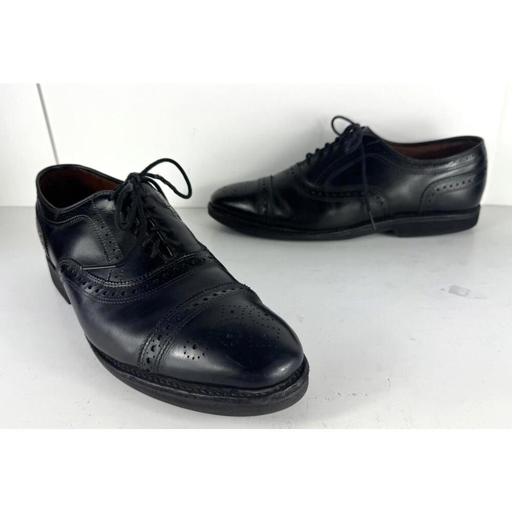 Allen Edmonds Black Strand Men's Cap-Toe Oxfords Brogue 11.5 C VIBRAM